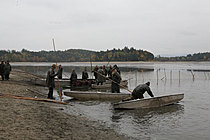 Výlov rybníka Žár 28. října 2011, Foto: Lubor Mrázek