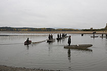 Výlov rybníka Žár 28. října 2011, Foto: Lubor Mrázek