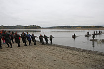 Výlov rybníka Žár 28. října 2011, Foto: Lubor Mrázek